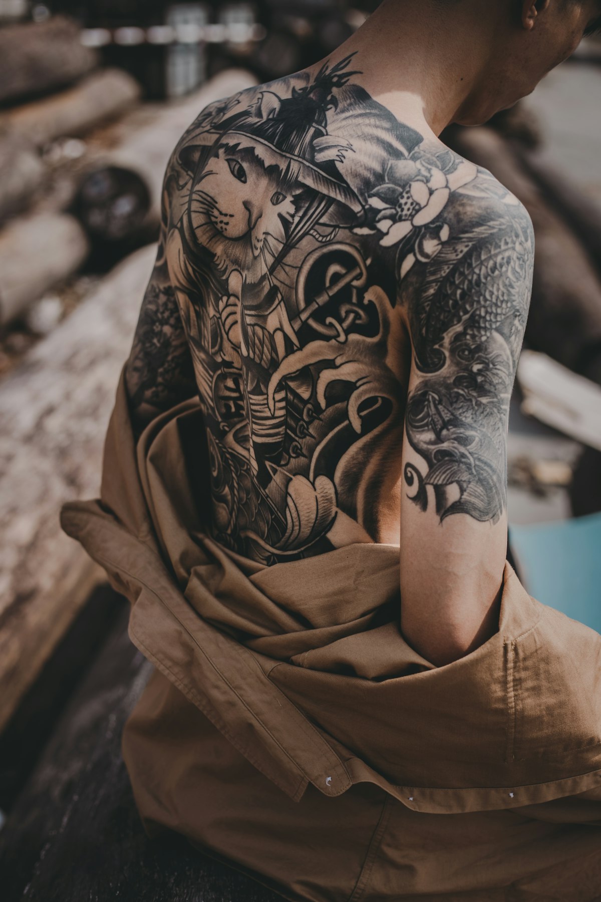 Tattoo studio reception desk